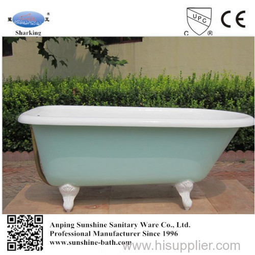 Dual Ended Clawfoot Cast Iron Bathtub