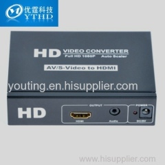 AV+L/R to HDMI Converter CVBS+S-VIDEO+R/L AUDIO To HDMI av converter audio converter cvbs converter