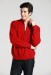 red men's cable pullover