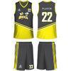 Ribbed Collar Quick Dry Stretchy Sublimated Basketball Uniforms Children - Adult