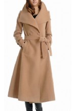 women's brown cashmere coat