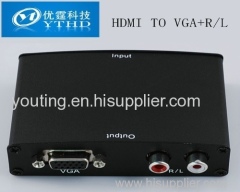 HDMI to VGA +L/R Converter hdmi converter vga converter 480i/576i/480p/576p/720p/1080i/1080p FCC CE HDCP 1.2
