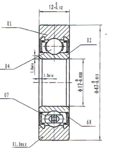 Ball Bearing LR203-X-2RSR 2RS