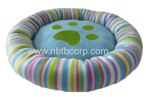 pet products Cute Paw Print round kennel / bed for dogs and cats