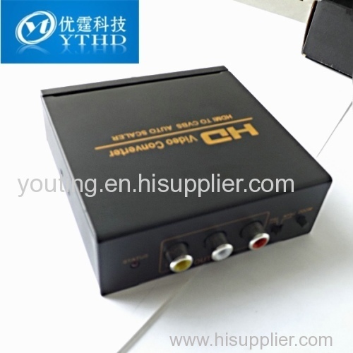 HDMI to AV+R/L Converter Supports 1080p Supports 8bit per channel (24bit all channel) deep color