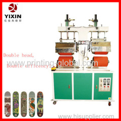 Double head skateboard heat transfer machine