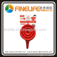 Hot selling silicone funnel silicone wine funnel folding silicone funnel