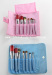 Red handle makeup brush gift set