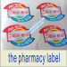 custom die cut permanent adhesive label pharmacy shop or store