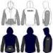 Unisex 300gsm Cotton Full Zippe Silk Screen Printing Custom Hooded Sweatshirts