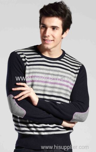 men's wool/cashmere striped sweater