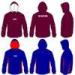 Full Front Zipper Unisex Children 4 - 16 Embroidery Printing Custom Hooded Sweatshirts