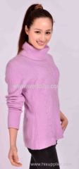 women's silk cashmere turtleneck sweater