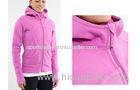 Ladies Pink Embroidery Customized Sport Hoodied Sweat Shirts Printing Deluxe Full Zip