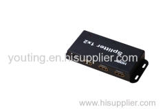 HDMI splitter 1x2 support 3D 4Kx2K resolution CEC deep color 30bit/36bit/48bit Blue-Ray 24/50/60fs/HD-DVD/xvYCC