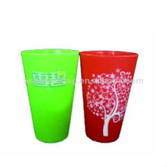 Heat transfer film for plastic drinking cup with vivid pattern