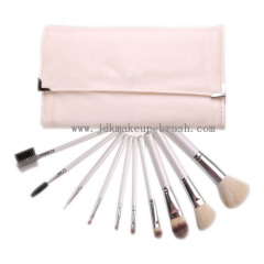 White handle makeup brushes