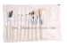 White handle makeup brushes