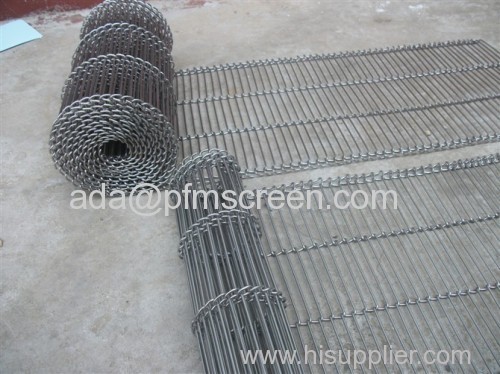 Stainless steel flat flex wire mesh conveyor belt