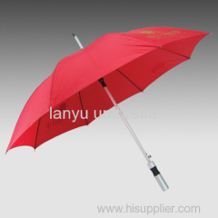 Automatic Open Straight Umbrella Aluminum Shaft and Handle Light Gift Rustproof Fiberglass Frame