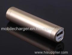Round mini metal mobile power bank from 1500mah to 2600mah for mobile phone