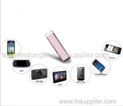 Hot Products Lipstick Style 2600mah Power Bank Portable Battery Charger for Mobile Phone