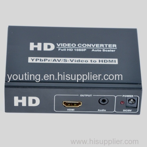 YPBPR+CVBS+S-VIDEO+L/R AUDIO To HDMI hdmi converter audio converter cvbs converter video converter ypbpr converter