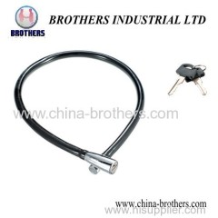 Chrome-Plating Head Bicycle Wire Lock