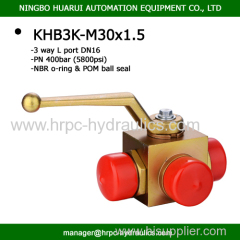 HYCON KHB3K-M30X1.5-1-1-1-2/L BALL VALVE 3 WAY M30X1.5 5000 PSI NNB