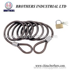 Shackle Bicycle Cast Lock With Bronze Lock