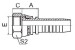 Carbon steel 45 Metric swaged hose fitting 20211