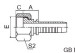 Carbon steel 45 Metric swaged hose fitting 20211