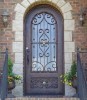 Hand Forged Wrought Iron Double Entry Single Door