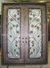 Safety Wrought Iron Double Front Door wrought iron door inserts