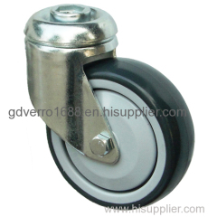 TPE swivel bolt hole fitting shopping cart casters