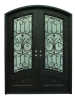 Wrought iron double entry doors