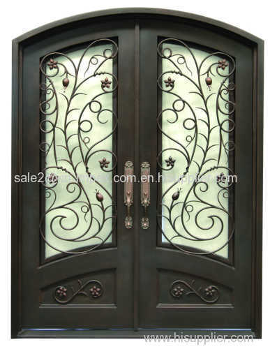 Safety double wrought iron doors