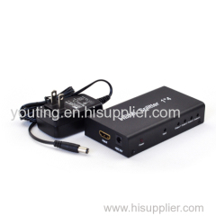 HDMI splitter 1x4 HDMI 1.3 HDCP1.2 support CEC&deep color 30bit/36bit Support Blue-Ray 24/50/60fs/HD-DVD/xvYCC