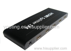 hdmi splitter 1x4 HDMI 1.3b HDCP1.2 support CEC&deep color 30/36bit Support signal retiming