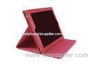 Customized Foldable Red Leather iPad Cases / Apple iPad 2 Cases and Covers
