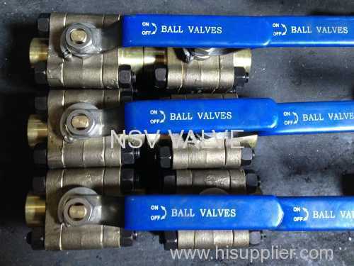 3piece body B148 C95500 ball valve NPT end