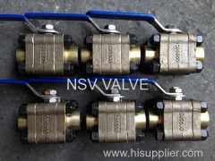 3PCS Forged Ni-AL-Bronze Ball valve NPT end