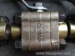 3PCS Forged Ni-AL-Bronze Ball valve NPT end