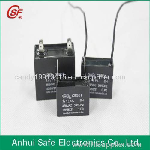 China manufacture Anhui Safe metallized BOPP film sh capacitor