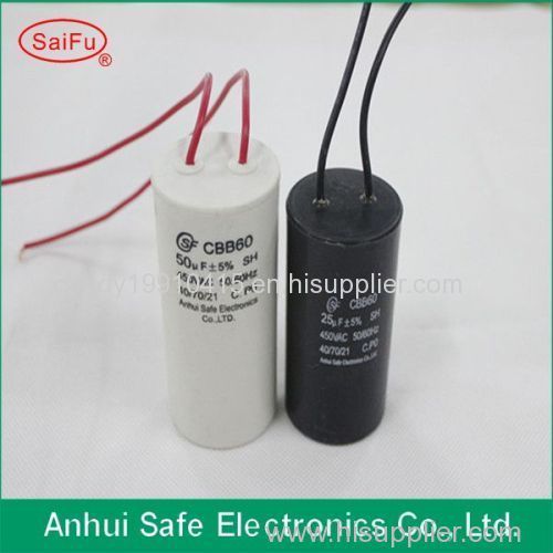 China manufacture Anhui Safe CBB61 capacitor for washing