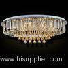 Custom Round Luxury Crystal Ceiling Light With Glass Pearl Drop for Home / Living room