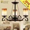 Rustic Candle Style Pendant Antique Chandelier 3 Light for Foyer / Hallway