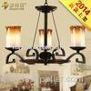 Rustic Candle Style Pendant Antique Chandelier 3 Light for Foyer / Hallway