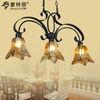 3 Light Decorative Wrought Iron Chandelier Retro and Traditional Style