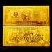 US $2 gold dollar bills pure Engrave gold banknote with Double logo